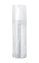 white plastic cosmetic jars mockup on a transparent background