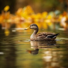 duck on the water