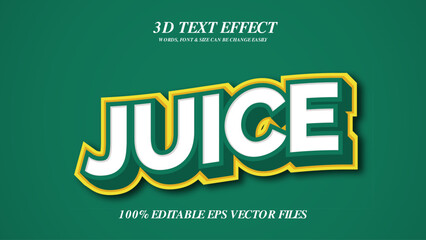 Juice 3D Editable Text Effect