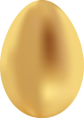 Transparent Easter egg in golden color