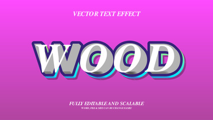 Wood 3D Editable Text Effect