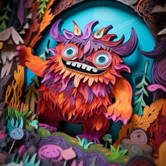 Fototapeta premium animali, mostri, piante, fofesta, cartoni, cartoon, fiaba, grafica, divertente, fantastico, fantacienza, arte, faccia, graffiti, orrore, colorato