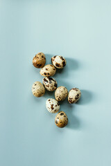 quail eggs on a table