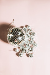 silver christmas ball disco ball