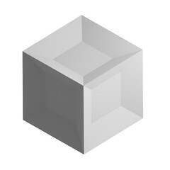 3d cube icon design. Business presentation infographic graph element.