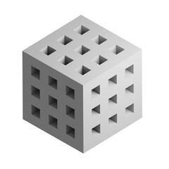 3d cube icon design. Business presentation infographic graph element.