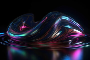 Abstract background with glowing lines. Generative AI.