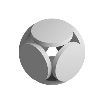 Cube icon design element. Isometric cube, business presentation infographic object.