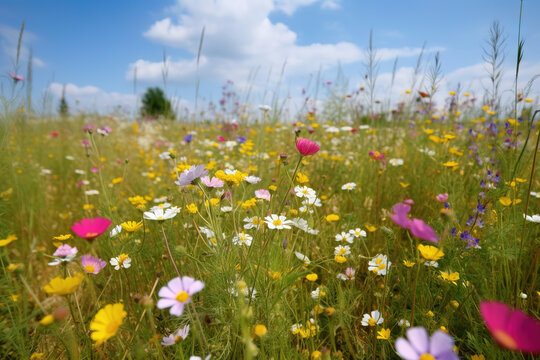 Field flowers, sunny weather