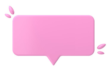 Speech bubble. Chat bubble. 3D illustration.