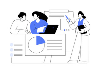 Meet stakeholders abstract concept vector illustration.