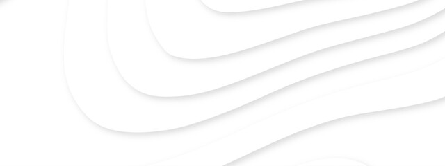 Abstract wavy line 3d paper cut background. Topographic canyon geometric map relief texture with curved layers and shadow. Abstract realistic papercut decoration textured with wavy layers