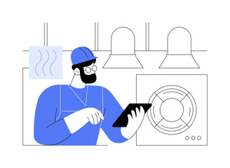 Mechanical engineer abstract concept vector illustration.