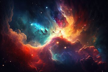 Fototapeta na wymiar Cosmic Canvas. Galactic background