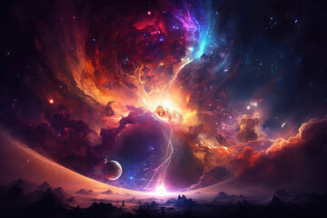 Fototapeta premium Cosmic Dreamscape. Beauty of space