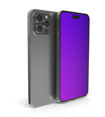 Smartphone realistic 3d render illustration with transparent background