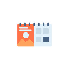 calendar vector icon flat style. perfect use for presentation, website, application and more. simple modern icon design color style