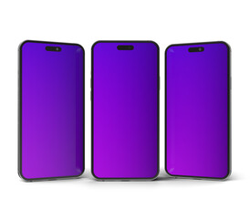 Smartphone realistic 3d render illustration with transparent background