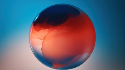 Glass sphere wallpaper. Minimalist abstract design