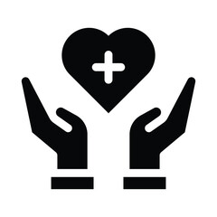 healthcare solid icon illustration vector graphic