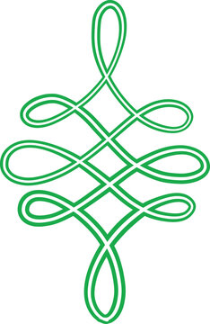 Irish knot, endless ribbon.