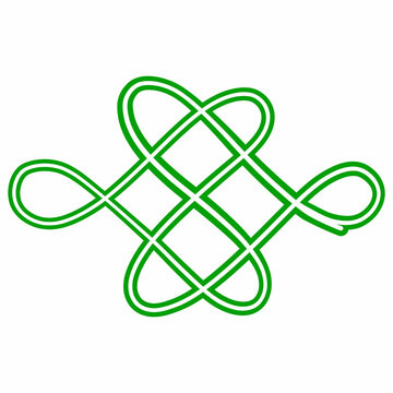 Irish knot, endless ribbon.