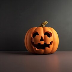 Scary pumpkin jack-o-lantern with creepy toothy smile and fiery glow inside realistic illustration. Traditional decoration, symbol of halloween holiday celebration. Generative Ai.