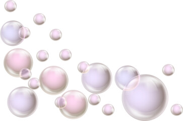 Background with bubbles, different colors.