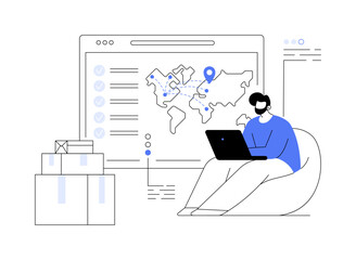 Shipping information abstract concept vector illustration.