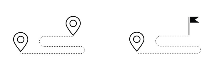 Pin Location icons. Point of location. Set of map pointer.