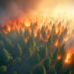 burn, flames, forest, woods,