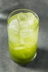 Refreshing Cold Matcha Soda Cocktail