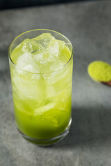 Refreshing Cold Matcha Soda Cocktail