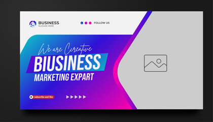 Modern YouTube video thumbnail for workshop promotion Corporate thumbnail and web banner template	