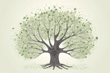 Environmentally friendly concept Symbolic tree. Generative AI