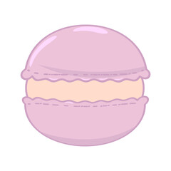 Sweet macaroons in a cartoon children's retro stele, a decor element of a children's set, for cards, banners, wallpapers, textiles, fabrics, a festive holiday
