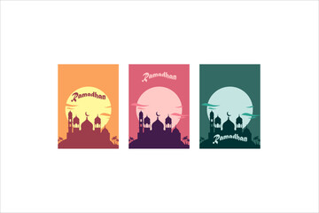 Vector flat vector illustration from mosques collection