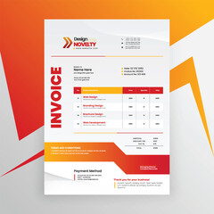 modern design template for invoice