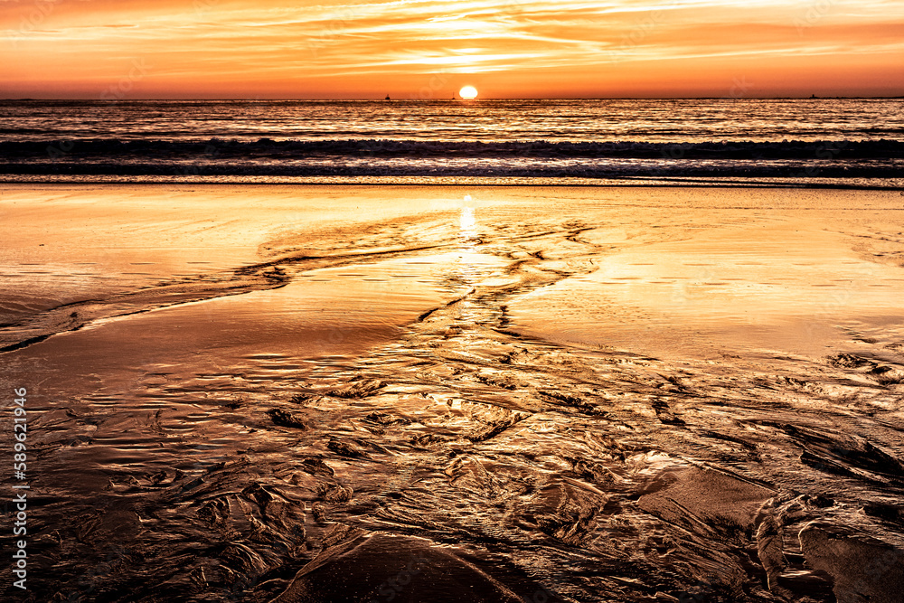 Canvas Prints sunset on the beach