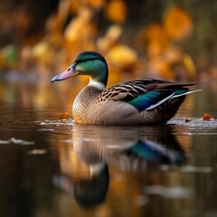 Obraz premium duck on the water