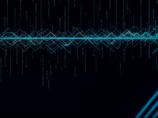 Abstract computer data characters, big data, and internet technology concepts