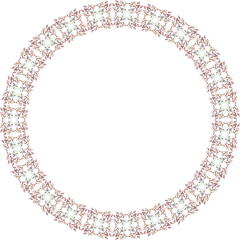 Decorative frame with floral pattern. Elegant element for design in Eastern style, place for text. Floral border. Lace illustration for invitations and greeting cards.