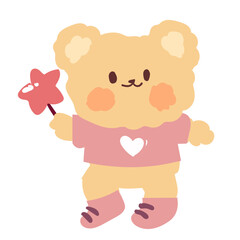 teddy bear with pink heart
