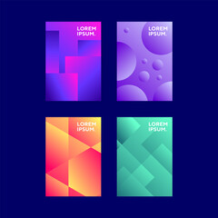 modern vibrant color abstract background vector logo collection premium template