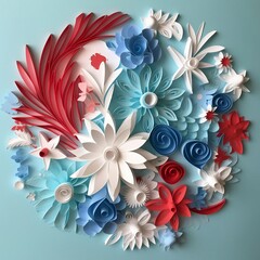 abstract floral background, memorial day, 4th of July