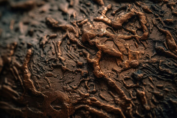 Macro Photograph of Crinkled, Rusted Metal Surface