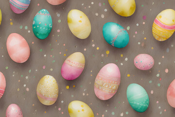 Fototapeta na wymiar Easter pastel backgrounds children story book style 20 of 26