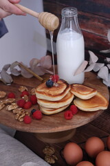 pancakes with milk