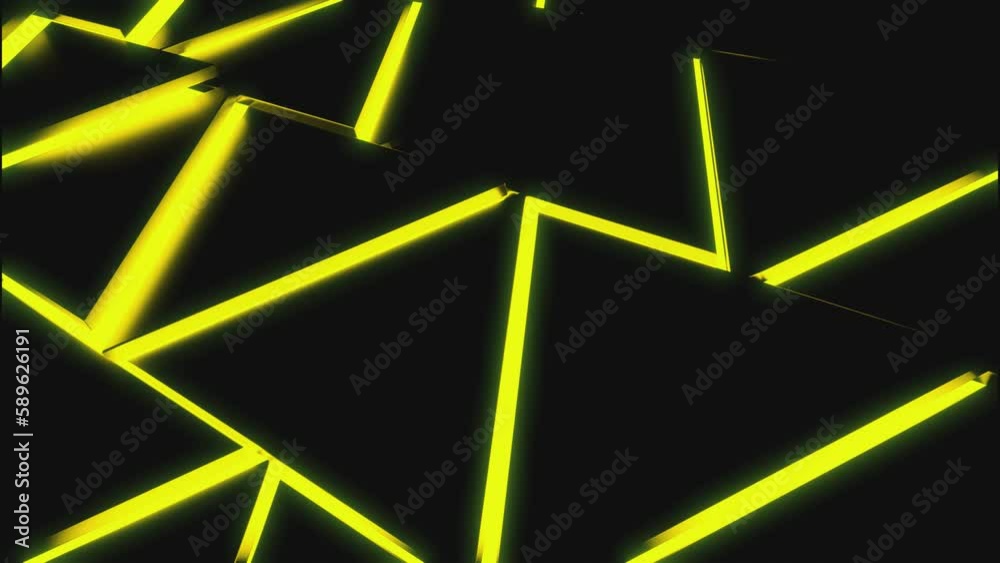 Poster abstract triangular geometric tiles. design. mosaic pattern with yellow gradient tiles.