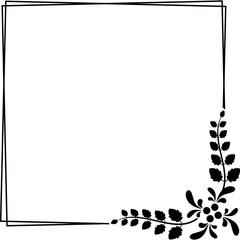 square leaf ornament frame
